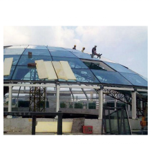 Estructura de techo de cúpula de acero Design Space Frame Hall de conferencias con techo de cúpula de vidrio